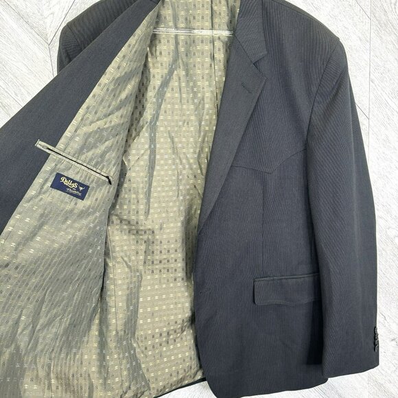 Vintage Dallas Pantofino Blazer Jacket Mens Size 42R Western Sport Coat Gray - Picture 6 of 10